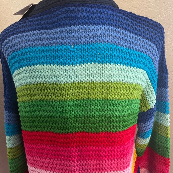 NWT Happy Sheep Short V-Neck Multi-colored Cardigan, Medium - Picture 7 of 9